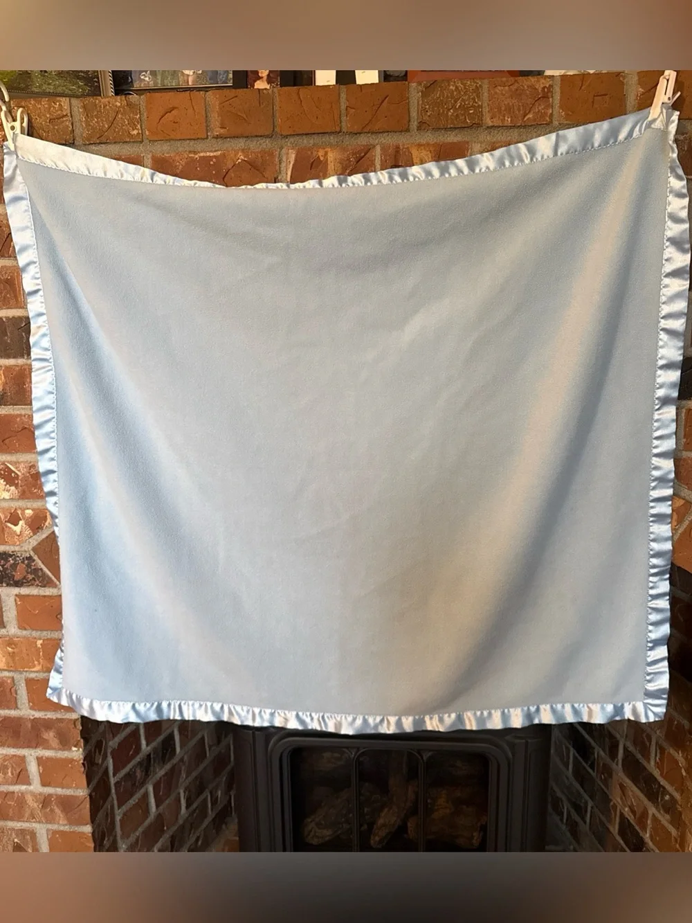 Koala Baby Light Blue Stroller Blanket Luxe Plush Satin Trim Babies R Us 36x41”